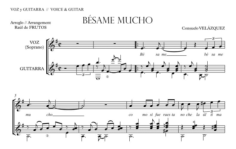 Bésame mucho - Bolero (México) - Guitarraul