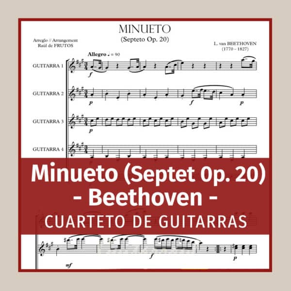 Minueto (Septeto 0p. 20) Beethoven (4 gts)