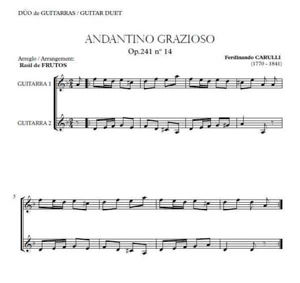 Andantino Grazioso Op.241 (Carulli) GRATIS - Imagen 2