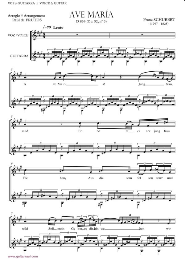 Ave María (Schubert) Voz y guitarra - Imagen 2