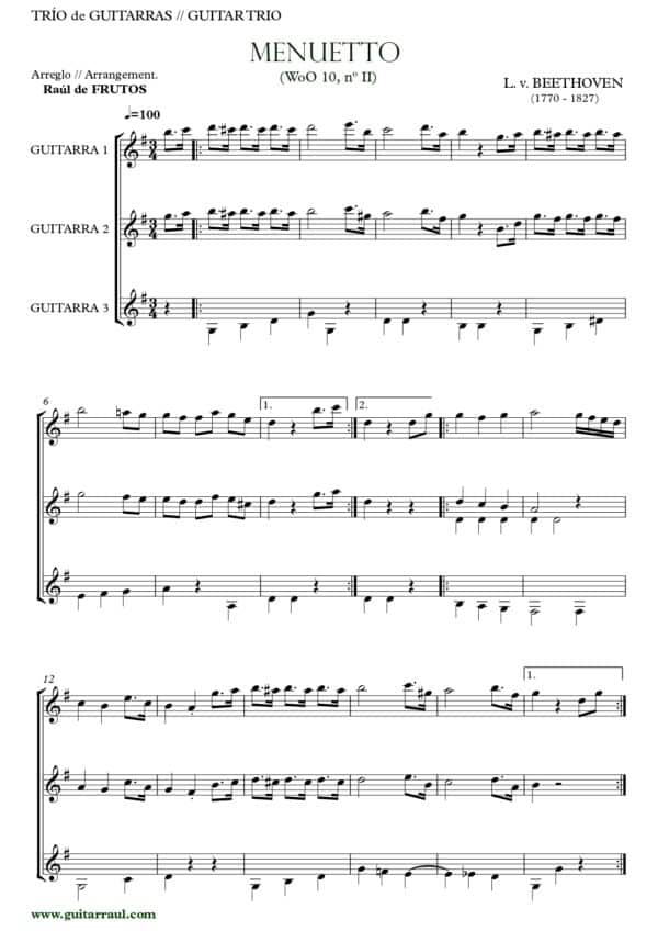 Menuetto Wo0 10, nº2 (Beethoven) - Image 2