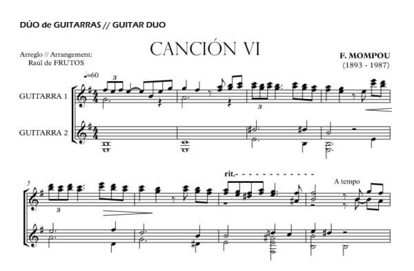Song & dance VI (Mompou) 2 gts - Image 3
