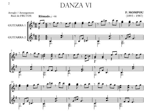 Song & dance VI (Mompou) 2 gts - Image 2