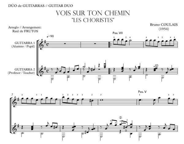 "Vois sur ton chemin" Les choristes (2 gts) - Image 2
