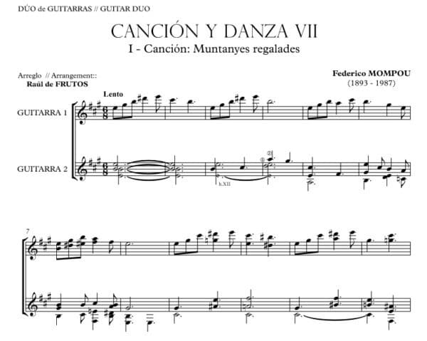 Canción y Danza VII (Mompou) 2 gts - Imagen 3