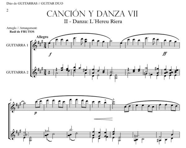 Canción y Danza VII (Mompou) 2 gts - Imagen 2