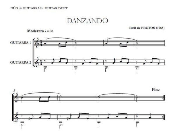 Dancing (R. de Frutos) Guitar duo- Free - Image 2