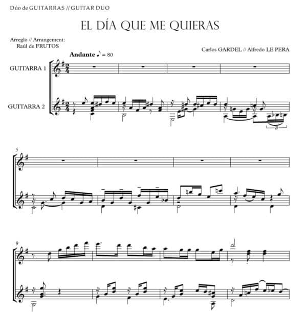 El día que me quieras (Guitar duo) - Image 2
