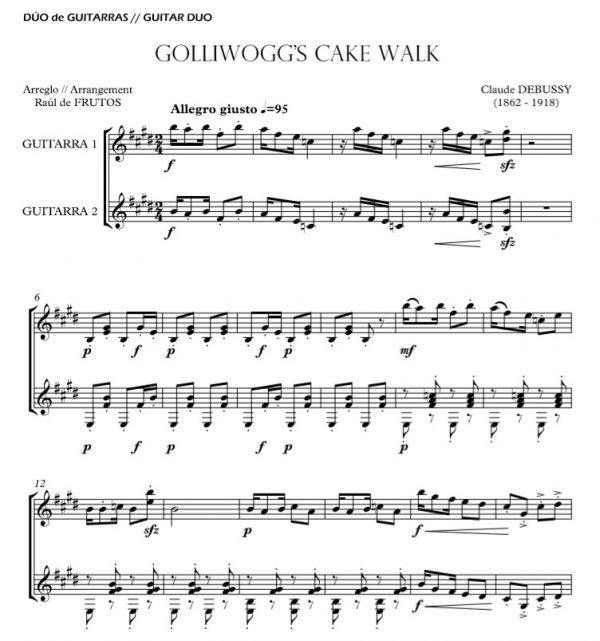 Golliwogg's cake walk (Debussy) DUO - Image 2