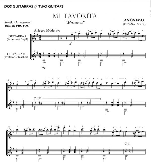 Mi Favorita "Mazurka" (Spain, XIX) DUO - Image 2