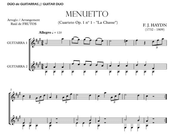 Minuet (Op. 1 n 1) Haydn - Image 2