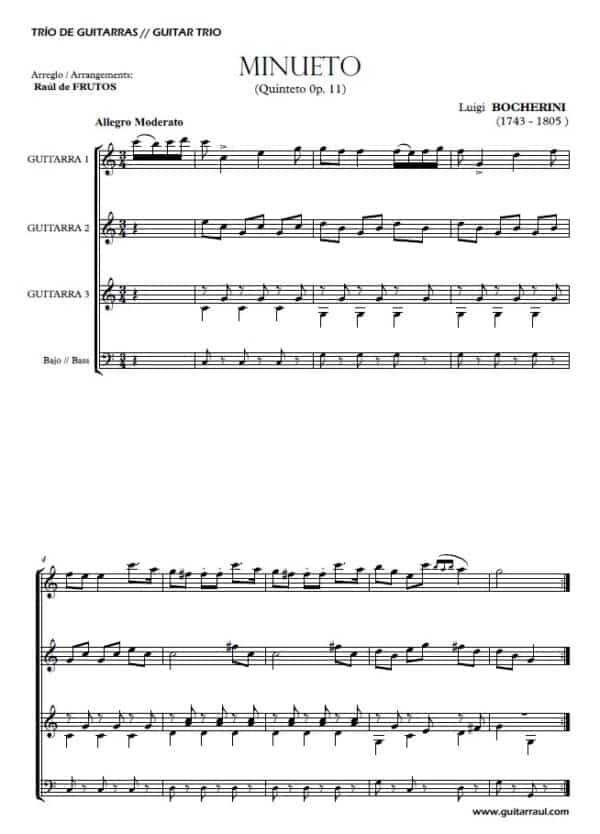 Minueto Op.11 - Bocherini - TRIO - Image 2