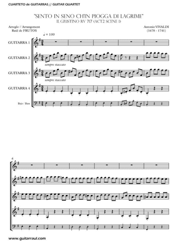 A rain of tears  RV 717 (Vivaldi) 4 gts - Image 2