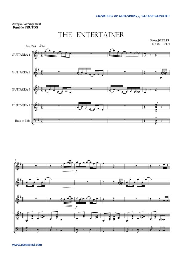 The Entertainer (Joplin) - Quartet - Image 2