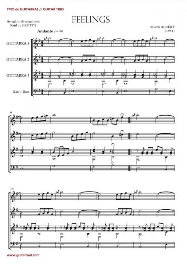 Feelings (Guitar trio) - Image 2