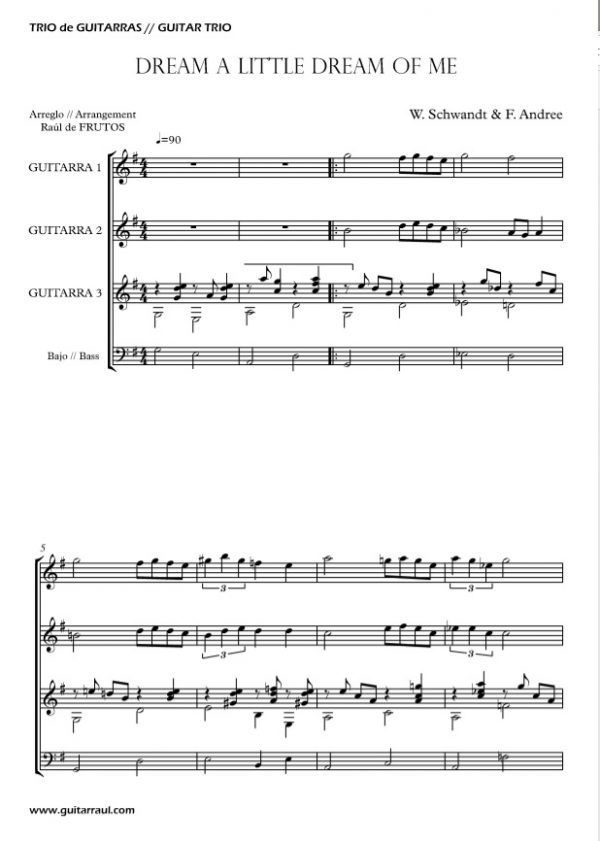 Dream a little dream of me (Trío de guitarras) - Imagen 2
