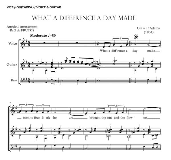 What a difference a day made (Voice and guitar) - Image 2