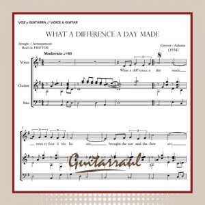 What a difference a day made (Voz y guitarra)
