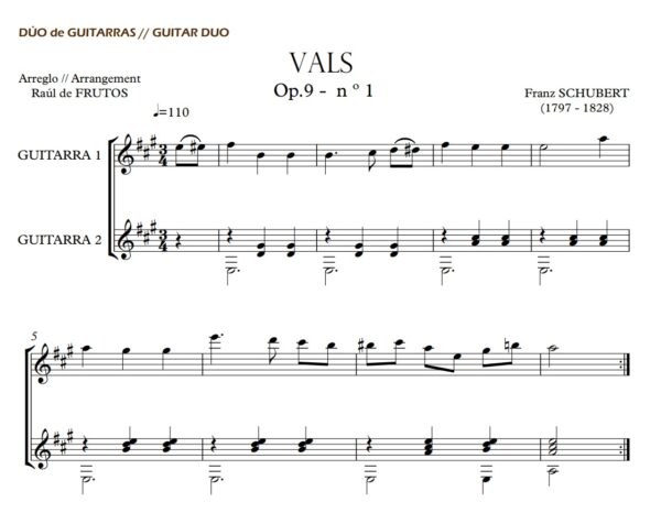 Waltzes Op. 9 (Schubert) DUO - Image 2