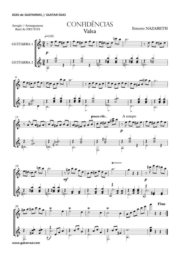 Confidencias - Guitar Duo - Image 2