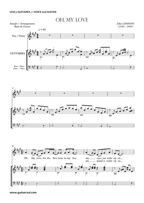 Oh! My love (Voz y guitarra) - Imagen 2