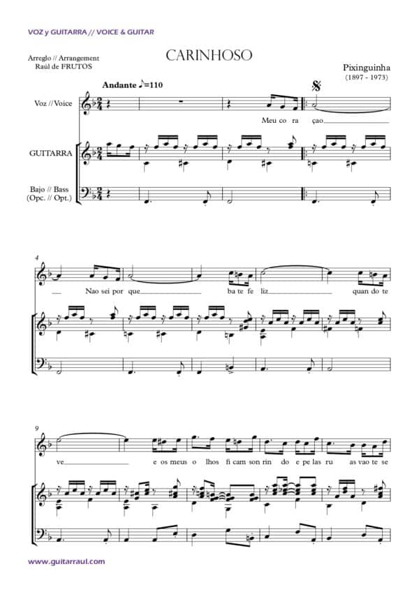 Carinhoso - Voice and guitar - Image 2