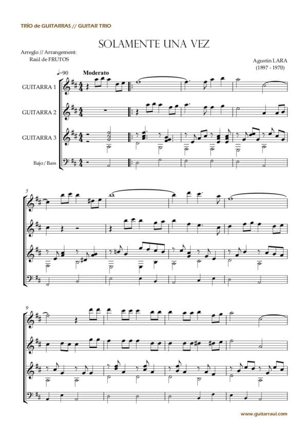 Solamente una vez "Bolero" - Guitar Trio - Image 2