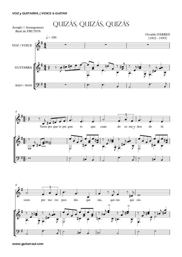 Quizás, Quizás, Quizás - Voz y Guitarra - Imagen 2