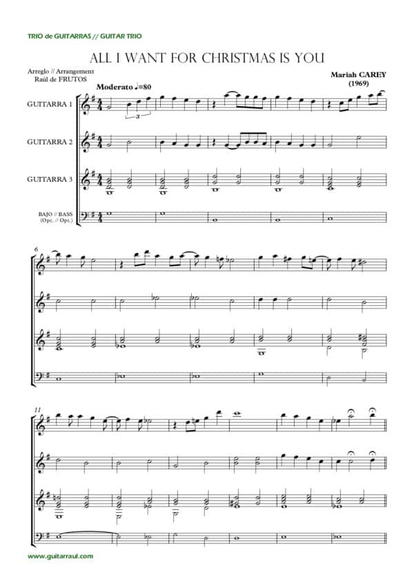 All I Want for Christmas is you - Trío Guitarras - Imagen 2