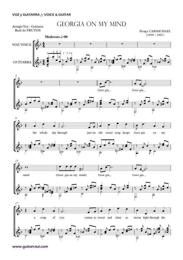 Georgia on my mind - Voz y Guitarra - Imagen 2